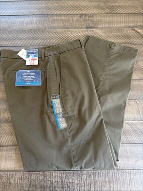 St. John's Bay Men's Olive Chino Pants - Classic Straight Fit